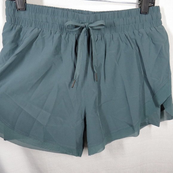 NWT Halara Blue Spruce Mesh Trim Crossover Side 2-in-1 Shorts - Picture 8 of 12